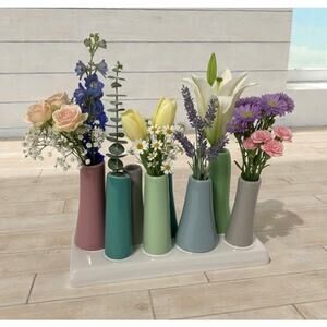Chive Pooley 2 ceramic 8-tube bud vase/pant brush/make up brush holder